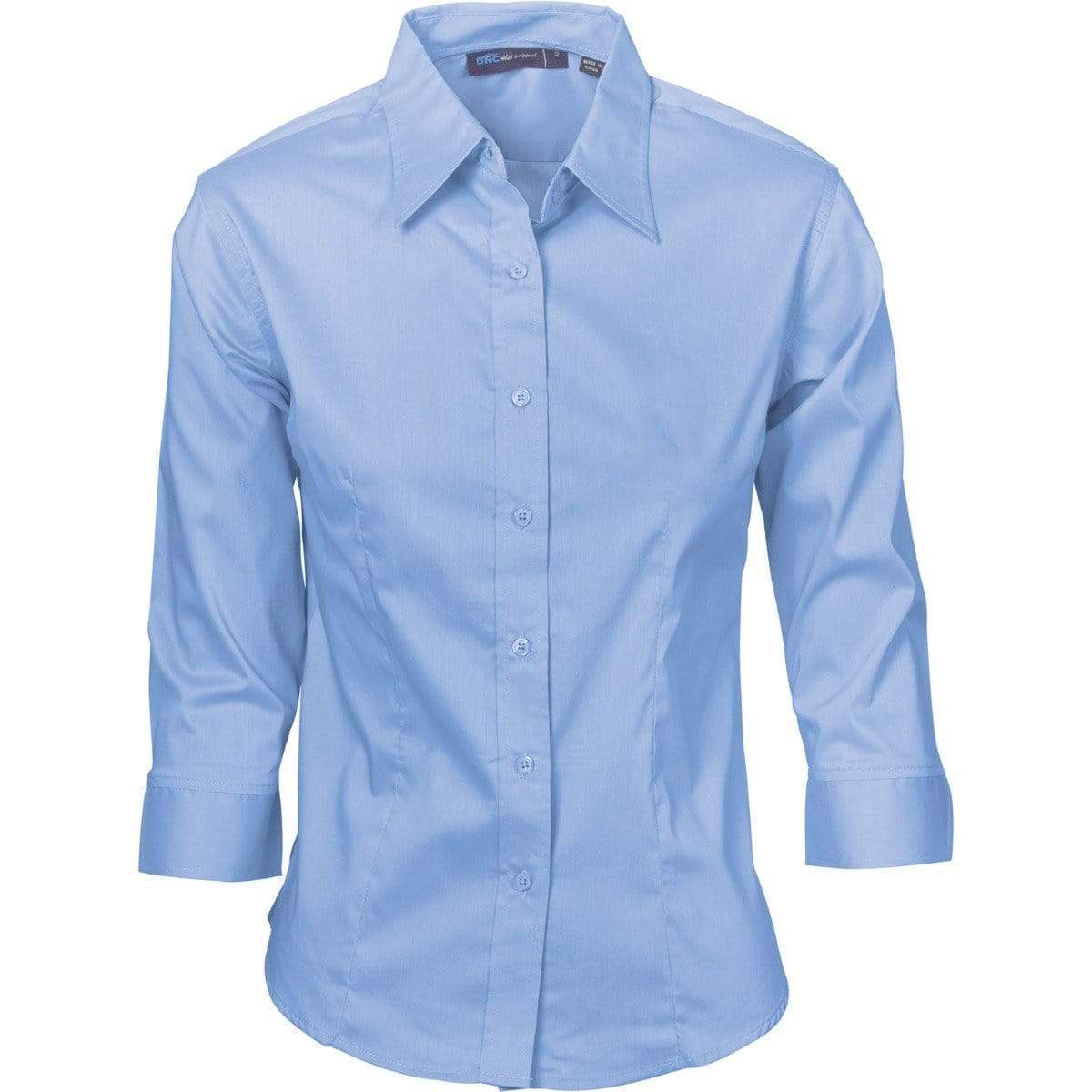 Dnc Workwear Ladies Premier Stretch Poplin 3/4 Sleeve Business Shirt - 4232 Corporate Wear DNC Workwear Blue 6 
